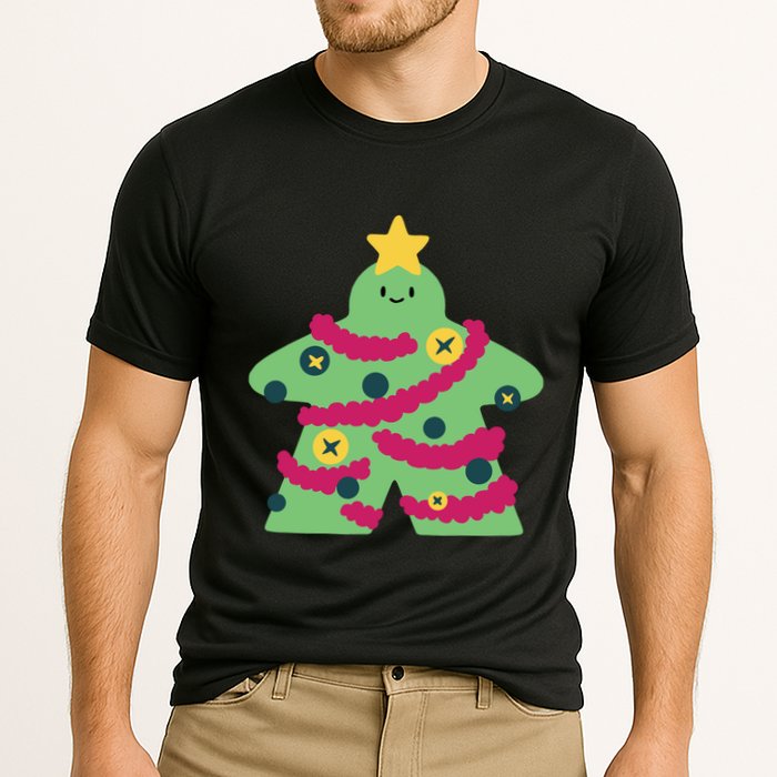 Christmas Tree Meeple Cooling Performance Crew T-Shirt