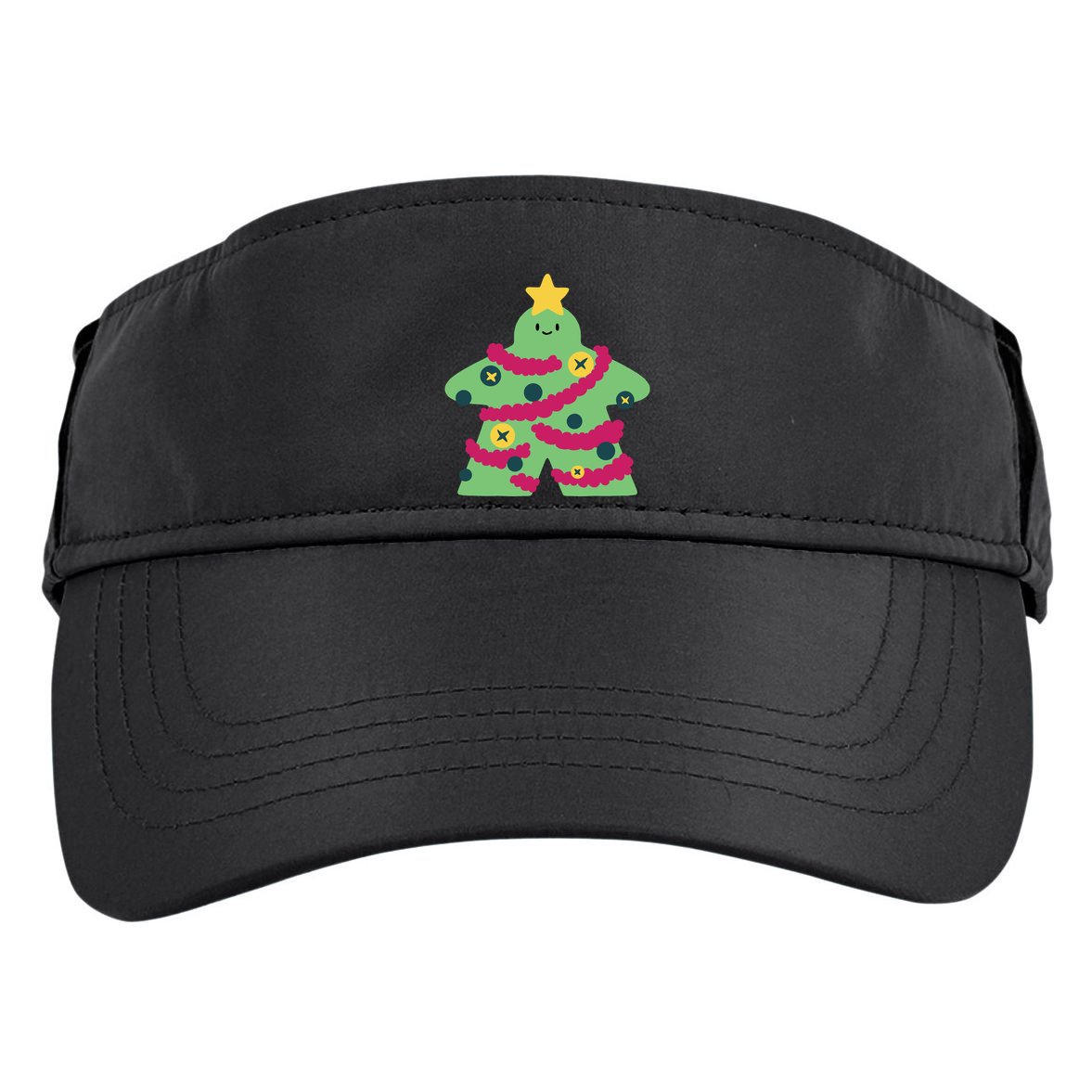 Christmas Tree Meeple Adult Drive Performance Visor