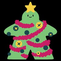 Christmas Tree Meeple Drawstring Bag