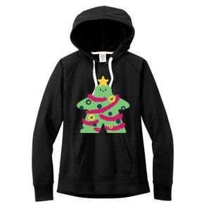 Christmas Tree Meeple Women's Fleece Hoodie