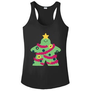 Christmas Tree Meeple Ladies PosiCharge Competitor Racerback Tank