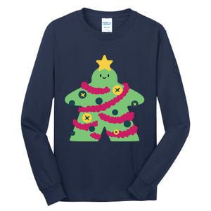 Christmas Tree Meeple Tall Long Sleeve T-Shirt