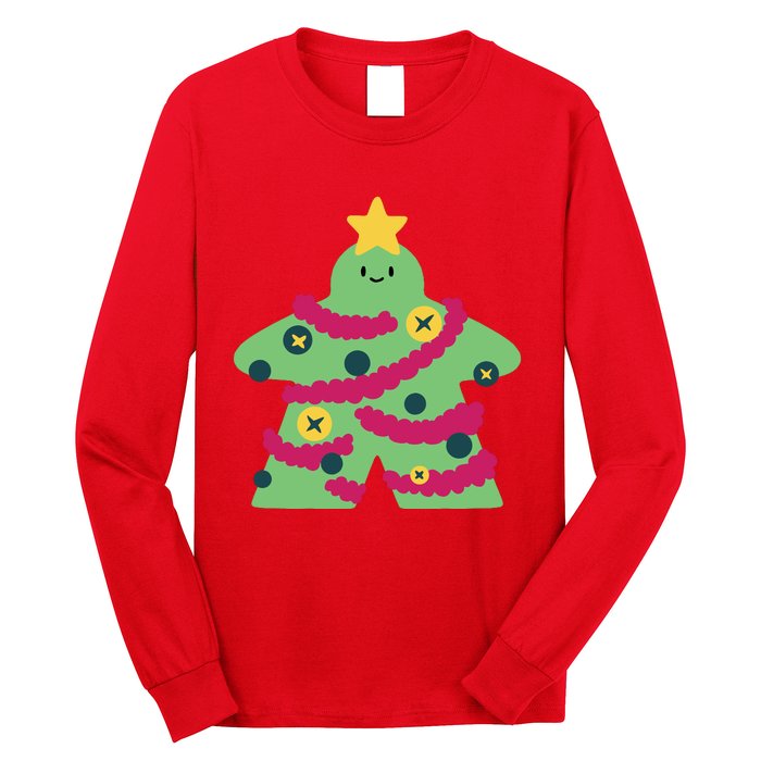 Christmas Tree Meeple Long Sleeve Shirt