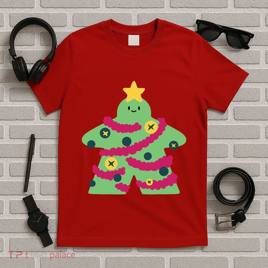 Christmas Tree Meeple T-Shirt