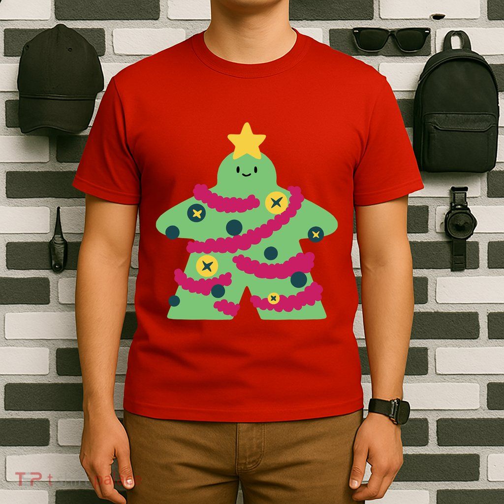 Christmas Tree Meeple T-Shirt