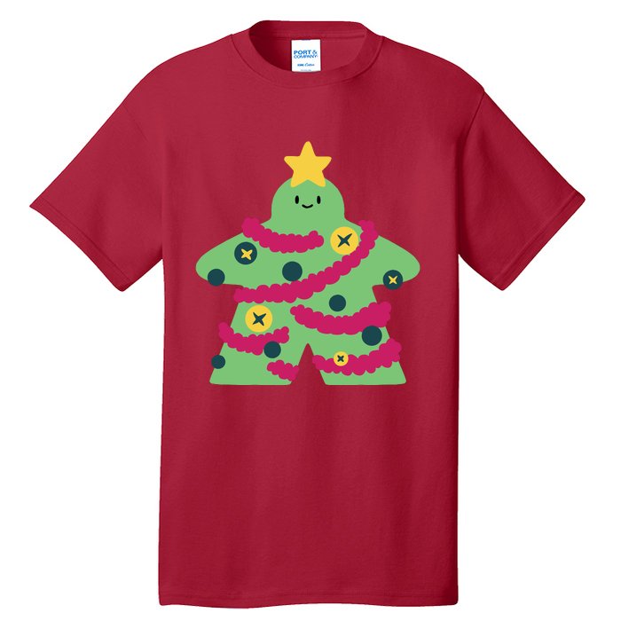 Christmas Tree Meeple Tall T-Shirt