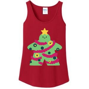 Christmas Tree Meeple Ladies Essential Tank