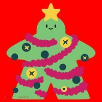 Christmas Tree Meeple Flatbill Hat