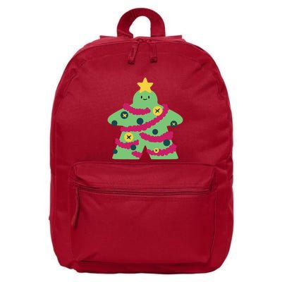 Christmas Tree Meeple 16 in Basic Backpack