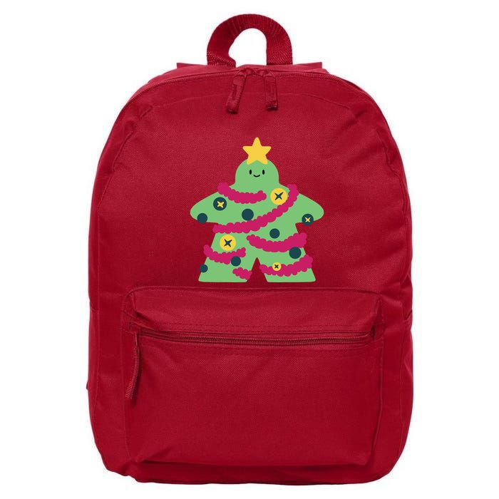 Christmas Tree Meeple 16 in Basic Backpack