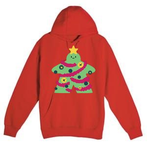 Christmas Tree Meeple Premium Pullover Hoodie