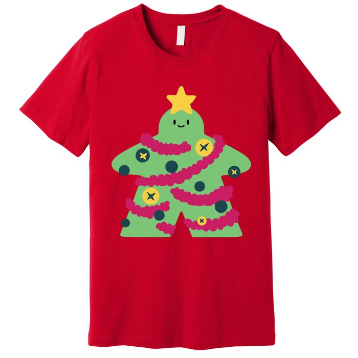 Christmas Tree Meeple Premium T-Shirt