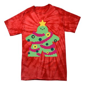 Christmas Tree Meeple Tie-Dye T-Shirt