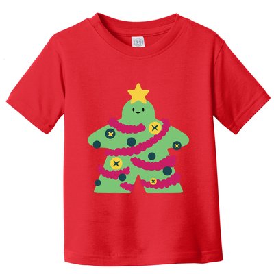 Christmas Tree Meeple Toddler T-Shirt