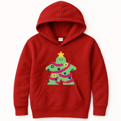 Christmas Tree Meeple Kids Hoodie