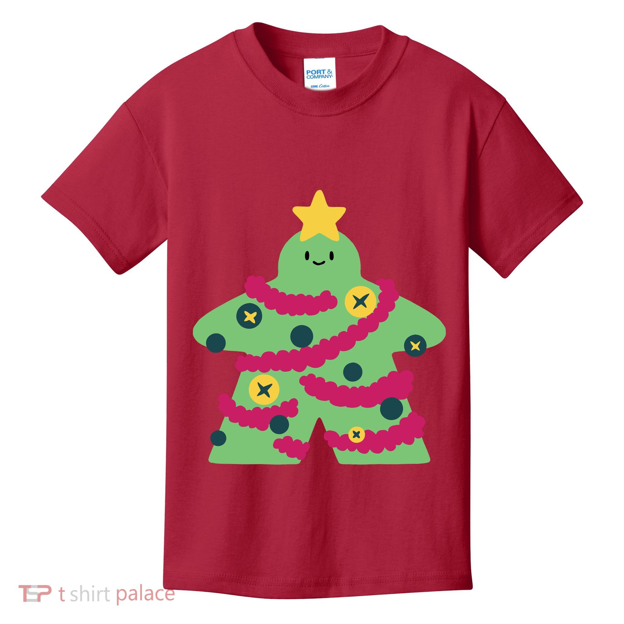 Christmas Tree Meeple Kids T-Shirt