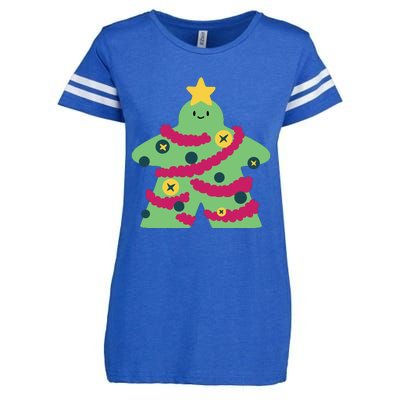 Christmas Tree Meeple Enza Ladies Jersey Football T-Shirt