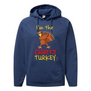 Chatty Turkey Matching Family Group Thanksgiving Party Performance Fleece Hoodie