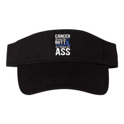 Cancer Touched My Butt so I Kicked it's Ass Colon Cancer Valucap Bio-Washed Visor