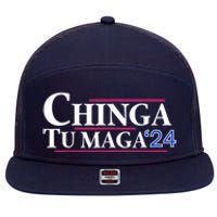 Chinga Tu Maga 7 Panel Mesh Trucker Snapback Hat