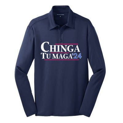 Chinga Tu Maga Silk Touch Performance Long Sleeve Polo