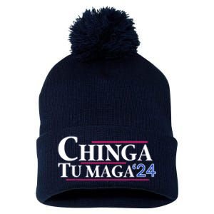 Chinga Tu Maga Pom Pom 12in Knit Beanie