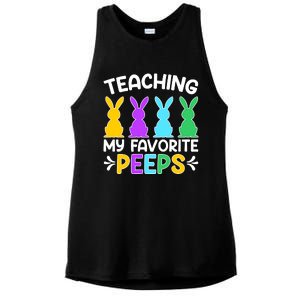 Cute Teaching My Favorite Peeps Happy Easter Day Teacher Ladies PosiCharge Tri-Blend Wicking Tank