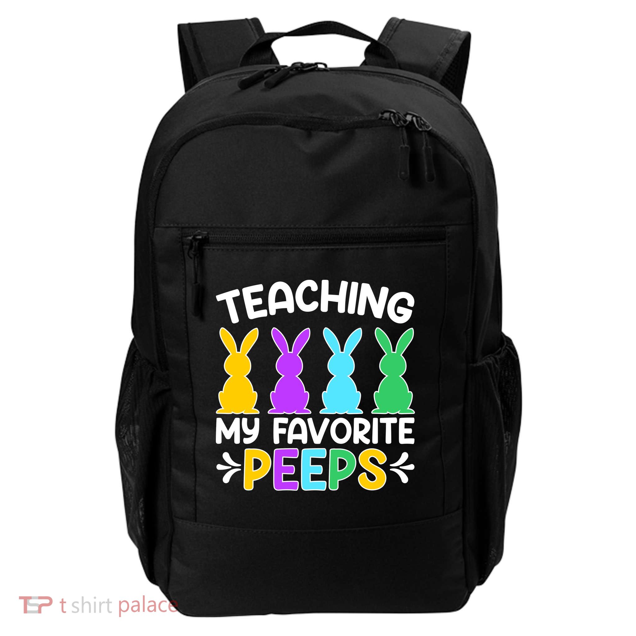 Cute Teaching My Favorite Peeps Happy Easter Day Teacher Backpack