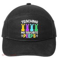 Cute Teaching My Favorite Peeps Happy Easter Day Teacher 7-Panel Snapback Hat