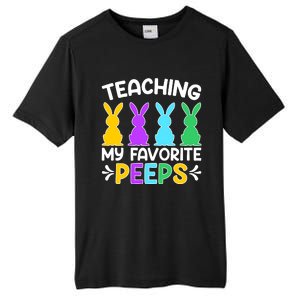 Cute Teaching My Favorite Peeps Happy Easter Day Teacher Tall Fusion ChromaSoft Performance T-Shirt