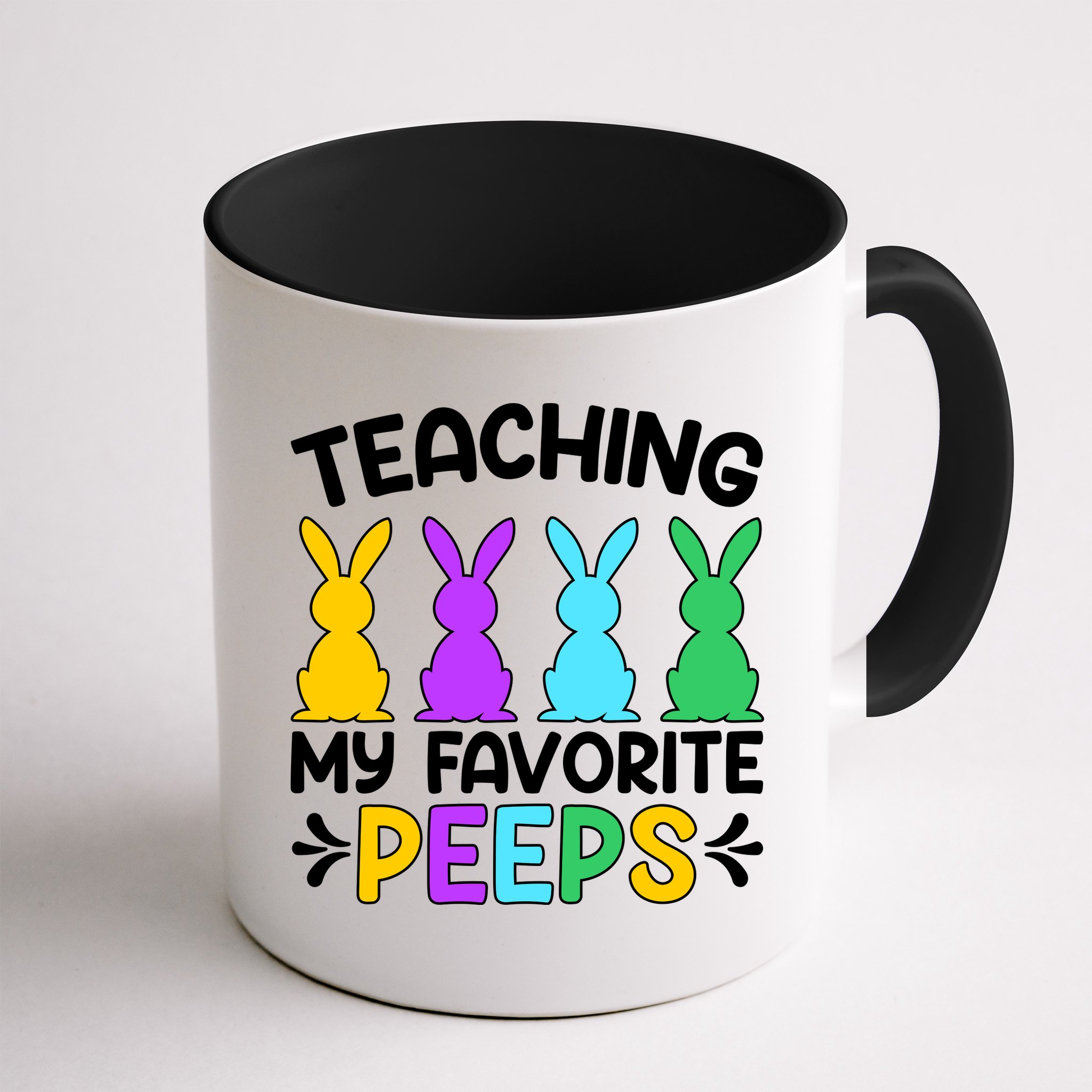 Cute Teaching My Favorite Peeps Happy Easter Day Teacher Mug