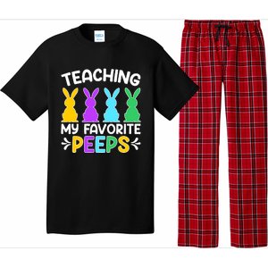 Cute Teaching My Favorite Peeps Happy Easter Day Teacher Pajama Set