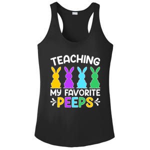 Cute Teaching My Favorite Peeps Happy Easter Day Teacher Ladies PosiCharge Competitor Racerback Tank