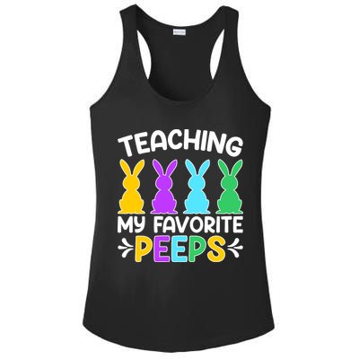 Cute Teaching My Favorite Peeps Happy Easter Day Teacher Ladies PosiCharge Competitor Racerback Tank