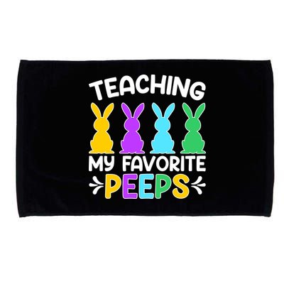 Cute Teaching My Favorite Peeps Happy Easter Day Teacher Microfiber Hand Towel