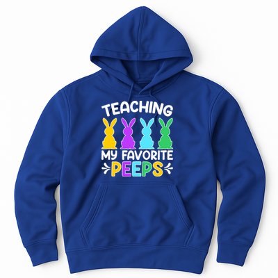 Cute Teaching My Favorite Peeps Happy Easter Day Teacher Hoodie
