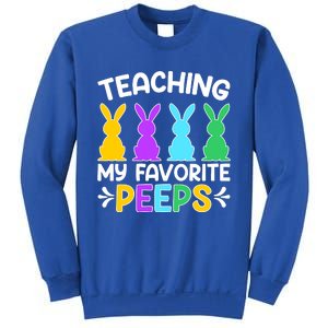 Cute Teaching My Favorite Peeps Happy Easter Day Teacher Sweatshirt