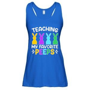 Cute Teaching My Favorite Peeps Happy Easter Day Teacher Ladies Essential Flowy Tank