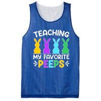 Cute Teaching My Favorite Peeps Happy Easter Day Teacher Mesh Reversible Basketball Jersey Tank