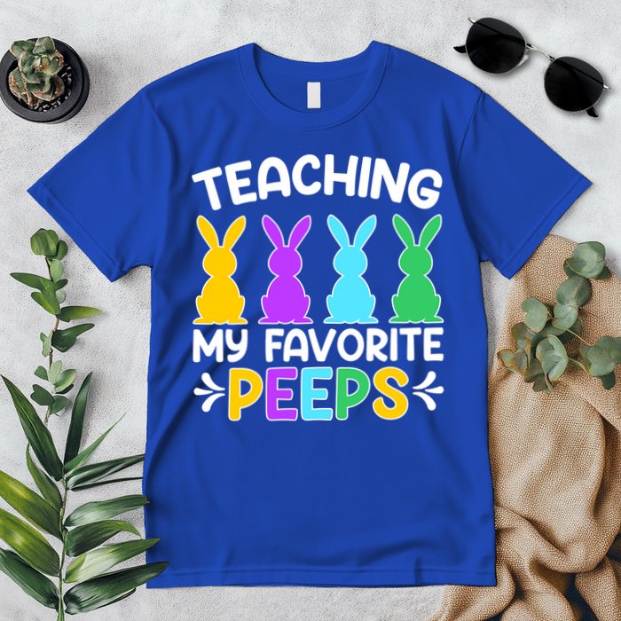Cute Teaching My Favorite Peeps Happy Easter Day Teacher Premium T-Shirt