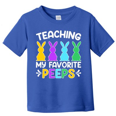 Cute Teaching My Favorite Peeps Happy Easter Day Teacher Toddler T-Shirt