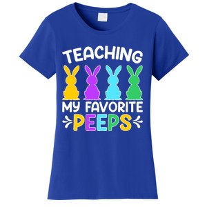 Cute Teaching My Favorite Peeps Happy Easter Day Teacher Women's T-Shirt