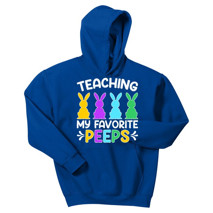 Cute Teaching My Favorite Peeps Happy Easter Day Teacher Kids Hoodie