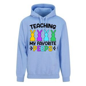 Cute Teaching My Favorite Peeps Happy Easter Day Teacher Unisex Surf Hoodie