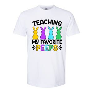 Cute Teaching My Favorite Peeps Happy Easter Day Teacher Softstyle CVC T-Shirt