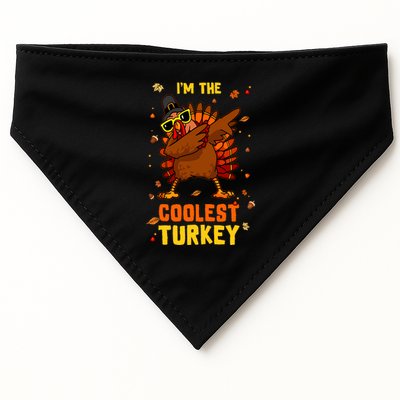 Coolest Turkey Matching Family Group Thanksgiving Party Pj USA-Made Doggie Bandana