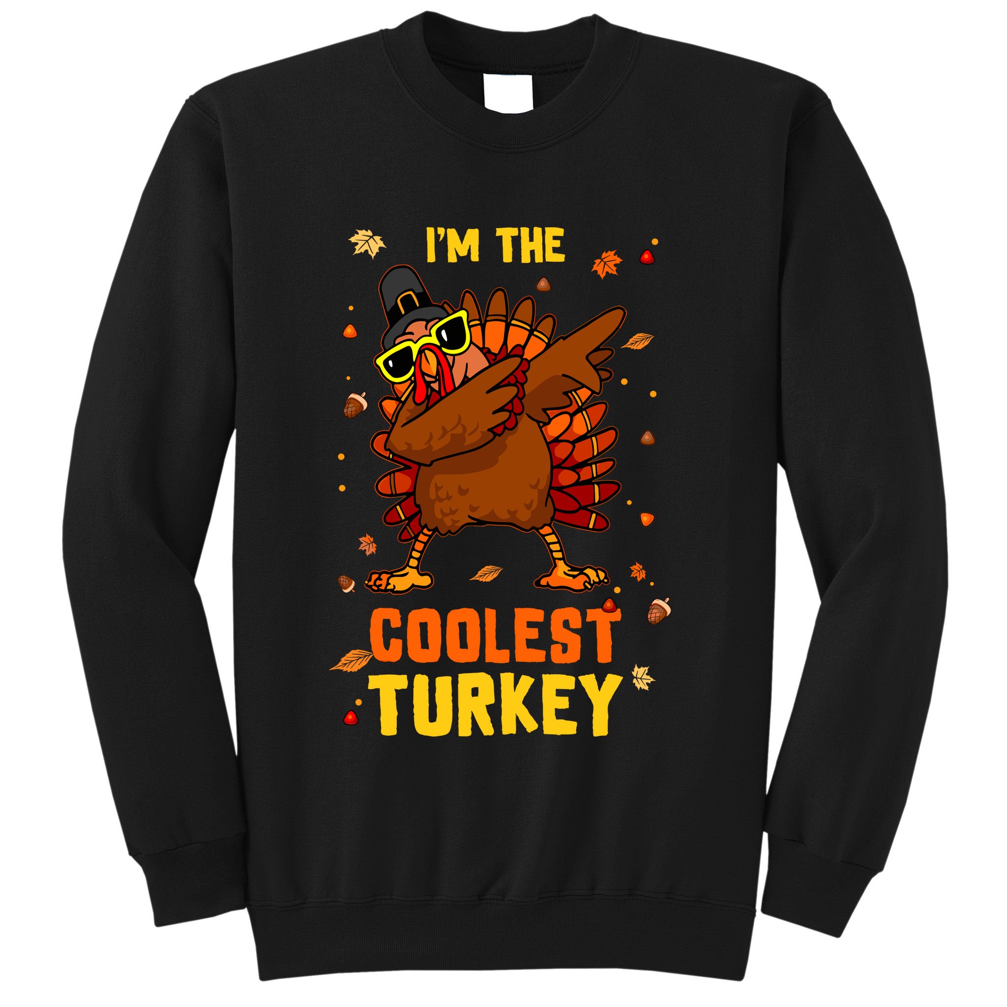 Coolest Turkey Matching Family Group Thanksgiving Party Pj Sweatshirt