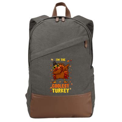Coolest Turkey Matching Family Group Thanksgiving Party Pj Cotton Canvas Backpack