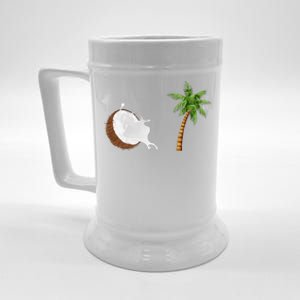 Coconut Tree Meme Patriotic Kamala Statement Usa Democrat Beer Stein