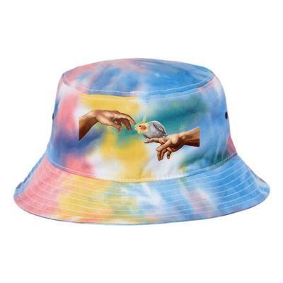 Cockatiel Touch Michelangelo Birb Parrot Hand Scritch Tie Dye Newport Bucket Hat